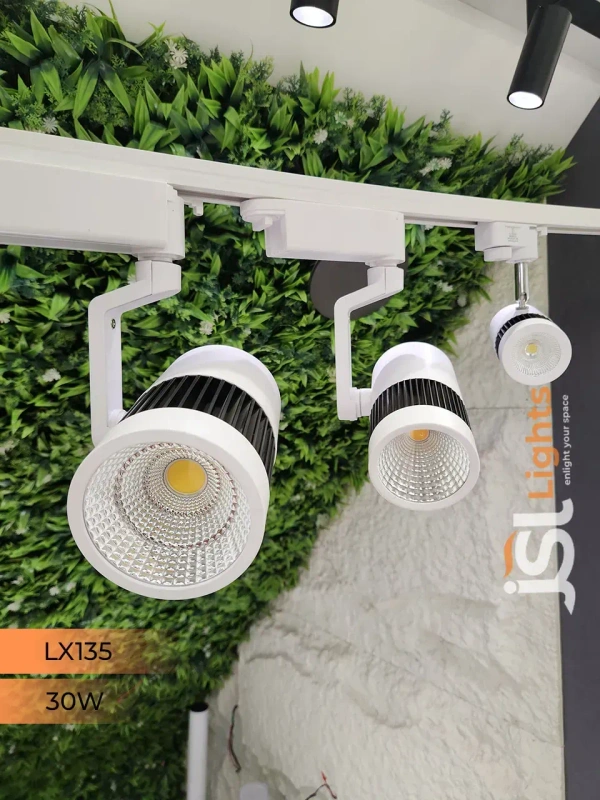 LX 135 30W LED Track Spotlight White Body  - 30W, 6000K, White