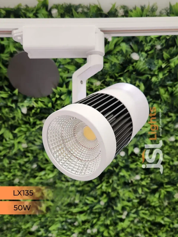 LX 135 50W LED Track Spotlight White Body  - 50W, 6000K, White