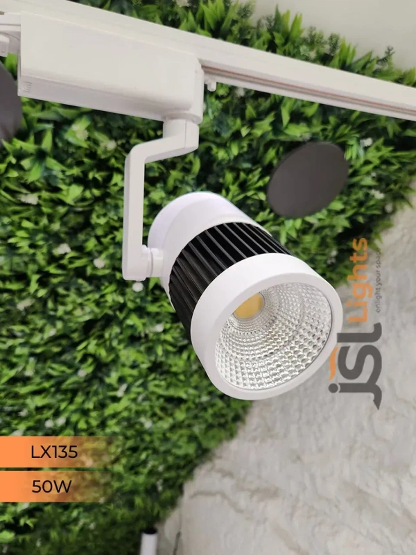 LX 135 50W LED Track Spotlight White Body  - 50W, 6000K, White