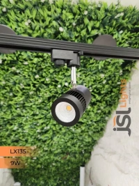 LX 135 9W LED Track Spotlight Black Body  - 9W, 3000K, Black