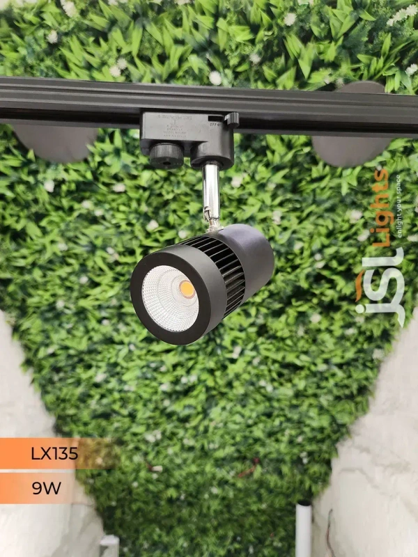 LX 135 9W LED Track Spotlight Black Body  - 9W, 4000K, Black