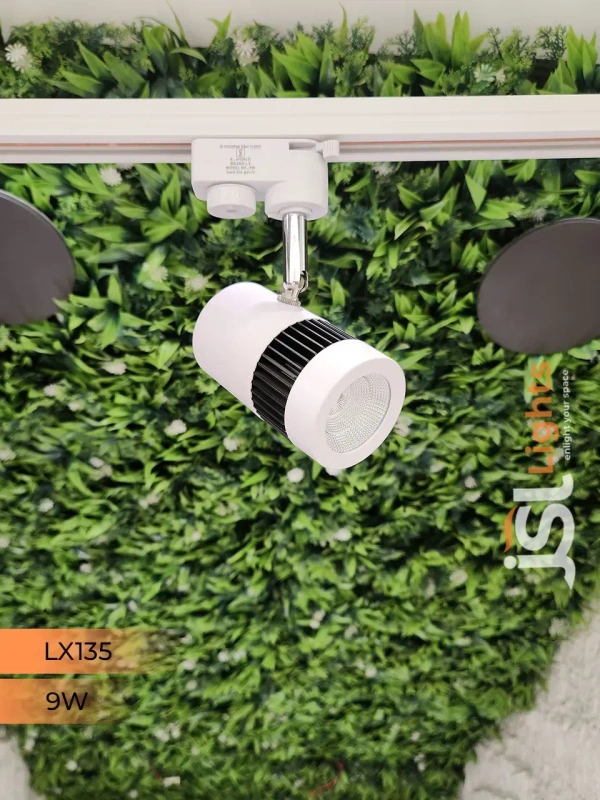 LX 135 9W LED Track Spotlight White Body  - 9W, 4000K, White