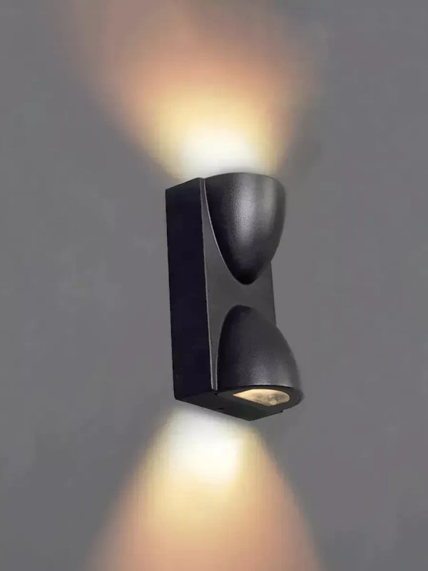 LX159 10W Black Outdoor Up Down Wall Light - 10W, 3000K