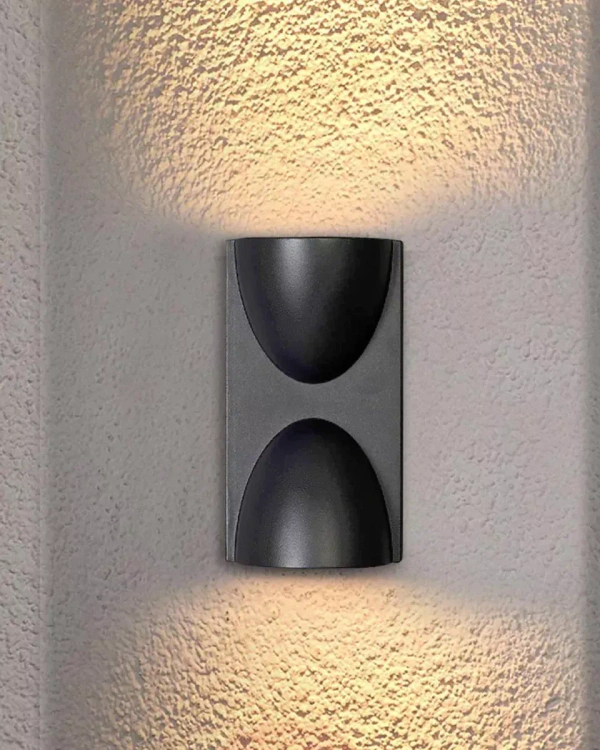 LX159 10W Black Outdoor Up Down Wall Light - 10W, 3000K