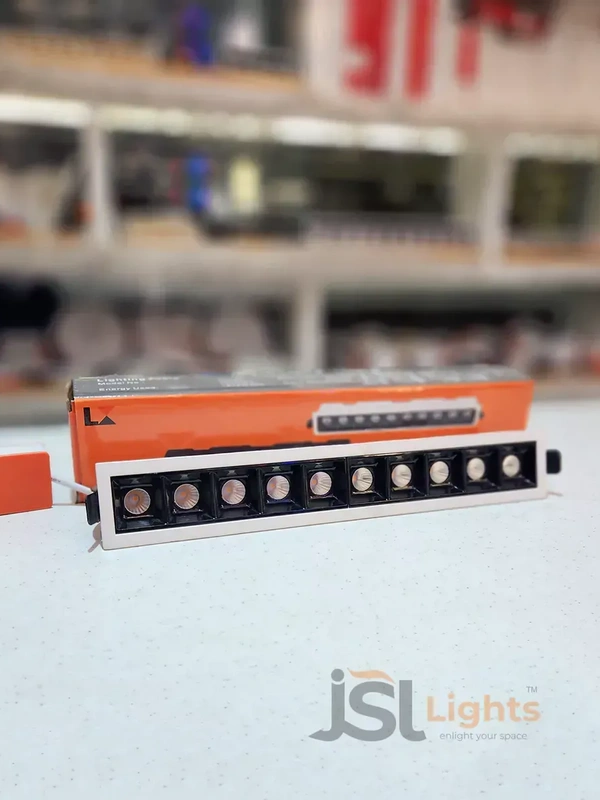 LX 935 20W White PB Linear Spotlight - 20W, 4000K, White