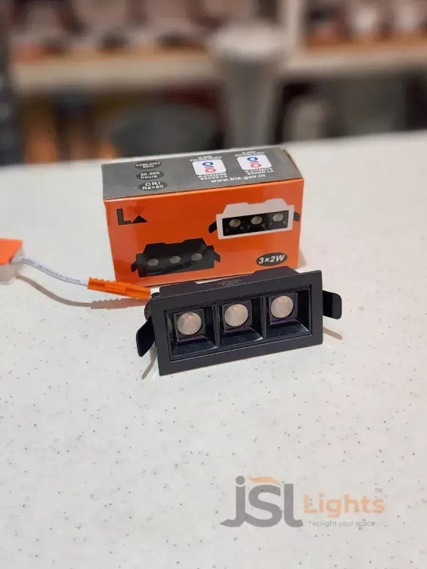 LX 935 6W Black PB Linear Spotlight - 6W, 3000K, Black