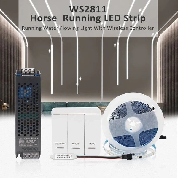 APRA Running LED Strip Light 24V | 2835 – 120LED/m | 8mm | 10 Meter Roll | Remote Controller + 24V 120W Driver | 2 Year Warranty - 1-SET
