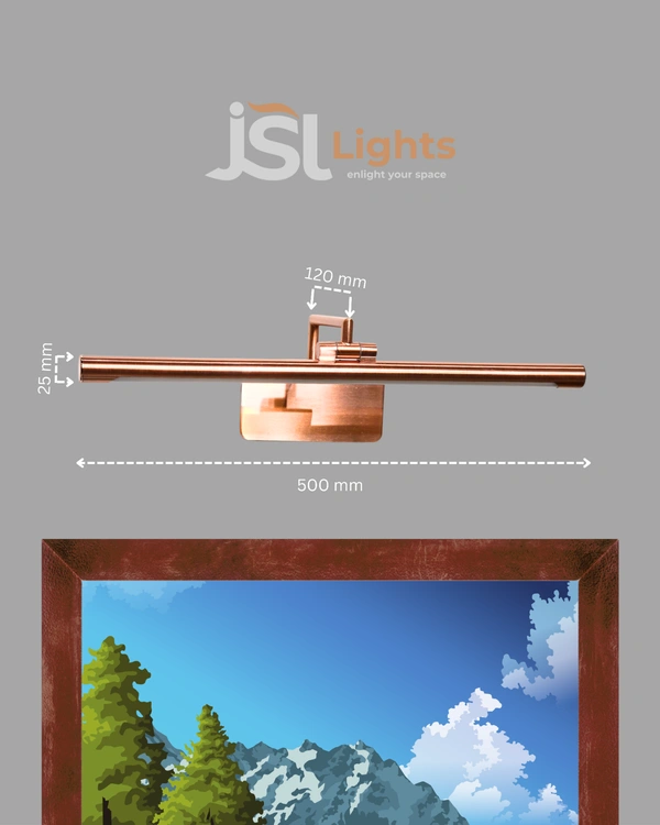 LX 375 12W Copper Wall Mirror Light 3CCT - 12W, CP
