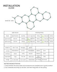Apra Car Garage Mini Honeycomb Lamp Hexagonal Hanging Workshop LED Light Car Washing Lamp - Mini Hexagon Light, 6000K