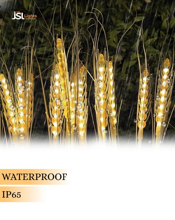 JSL LED Wheat Garden Light (10 Pcs Set) – IP65 Waterproof Artificial Grass with Warm White 3000K LEDs for Outdoor Decoration -
