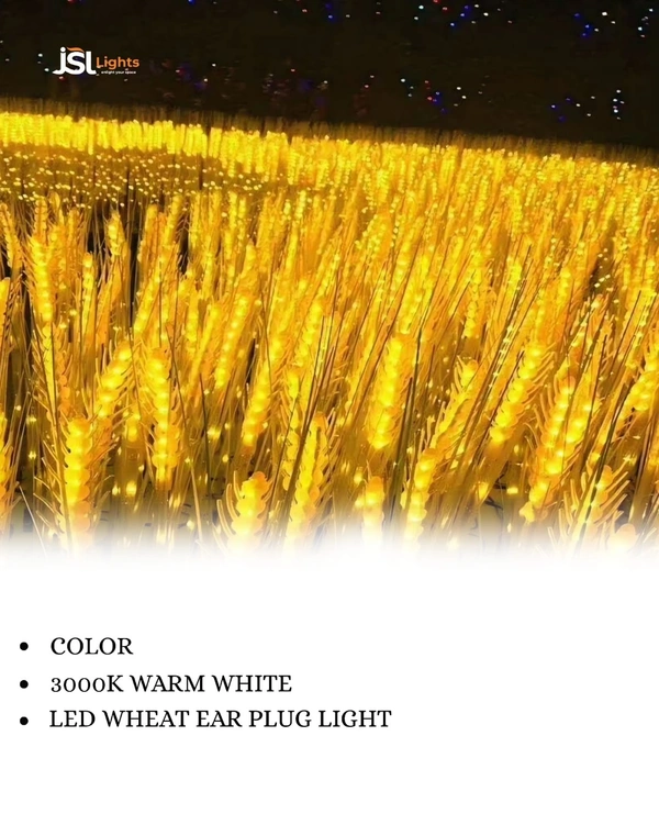 JSL LED Wheat Garden Light (10 Pcs Set) – IP65 Waterproof Artificial Grass with Warm White 3000K LEDs for Outdoor Decoration -