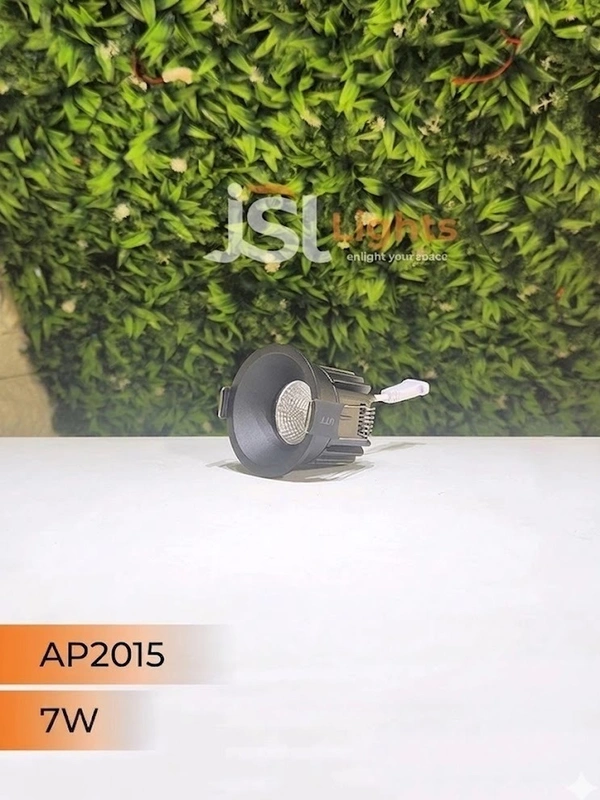 APRA AP 2015 7W Black Deep Recessed COB Downlight - 7W, 3000K, Black