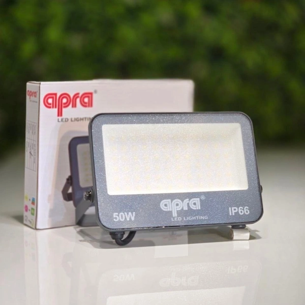 APRA 913 LED Flood Lights (DOB Model) 50W–200W | Slim Aluminium Body, 2-Year Warranty - 50W, 6K