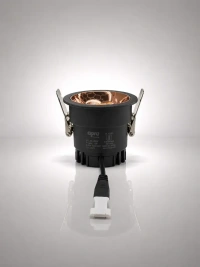 APRA AP570B 7W Wave Recessed COB Downlight - Natural White Premium Black RG Finish Anti-Glare Ceiling Focus Spotlight - 7W, 4000K, Black RG