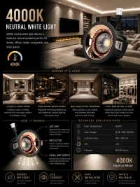 APRA AP570B 7W Wave Recessed COB Downlight - Natural White Premium Black RG Finish Anti-Glare Ceiling Focus Spotlight - 7W, 4000K, Black RG