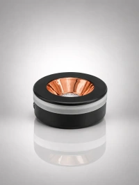 AP887-B 5W Surface COB Spotlight - Matte Black & Rose Gold Reflector -Warm White Ceiling Light