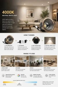 AP622A 7W Cree COB LED Recessed Downlight - Matt Copper Ceiling Spotlight |Natural White High Brightness COB Spot Light - 7W, 4K