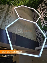 APRA Premium Honeycomb LED Light | Salon, Gym, Studio & Car Garage Lighting by JSL Lights | 2 Year Warranty | 14 Big Hexagon Hanging Lights. - 3000K