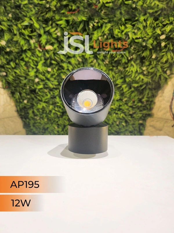 AP195 12W Adjustable Surface Cylindrical Light - 12W, 3000K, Black