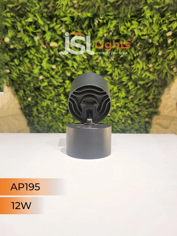 AP195 12W Adjustable Surface Cylindrical Light - 12W, 4000K, Black