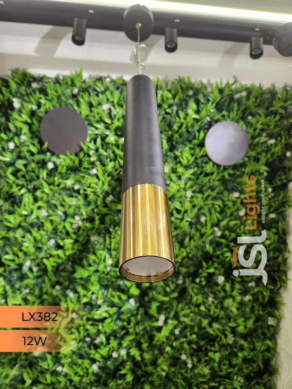 LX 382 Black GD12W Hanging Light - 12W, 3000K
