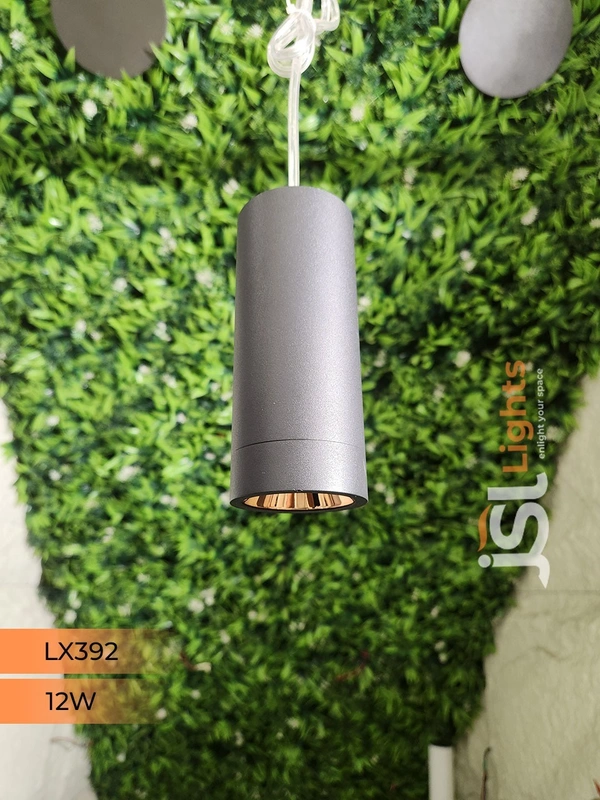 LX 392 Black RG 12W Hanging Light - 12W, 3000K, Black RG