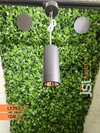 LX 392 Black RG 12W Hanging Light - 12W, 3000K, Black RG