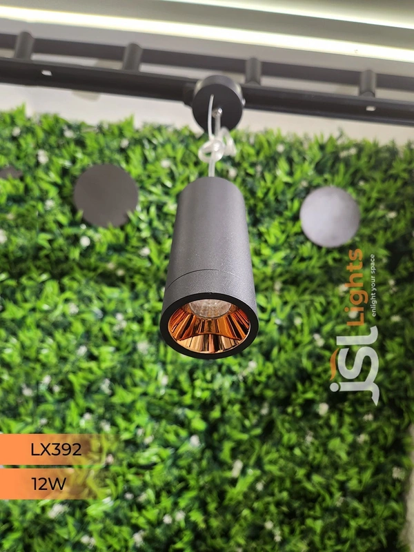 LX 392 Black RG 12W Hanging Light - 12W, 3000K, Black RG