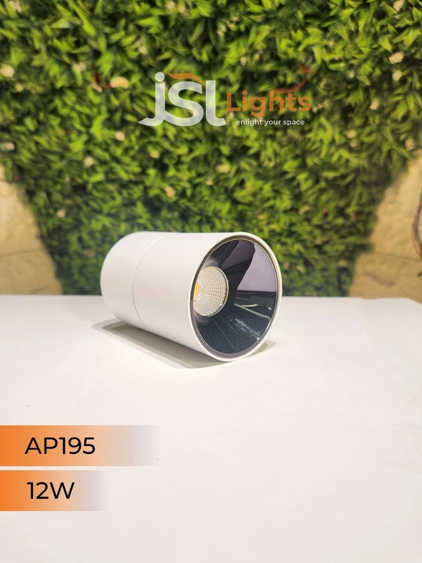 AP195 12W Adjustable Surface Cylindrical Light - 12W, 4000K, White