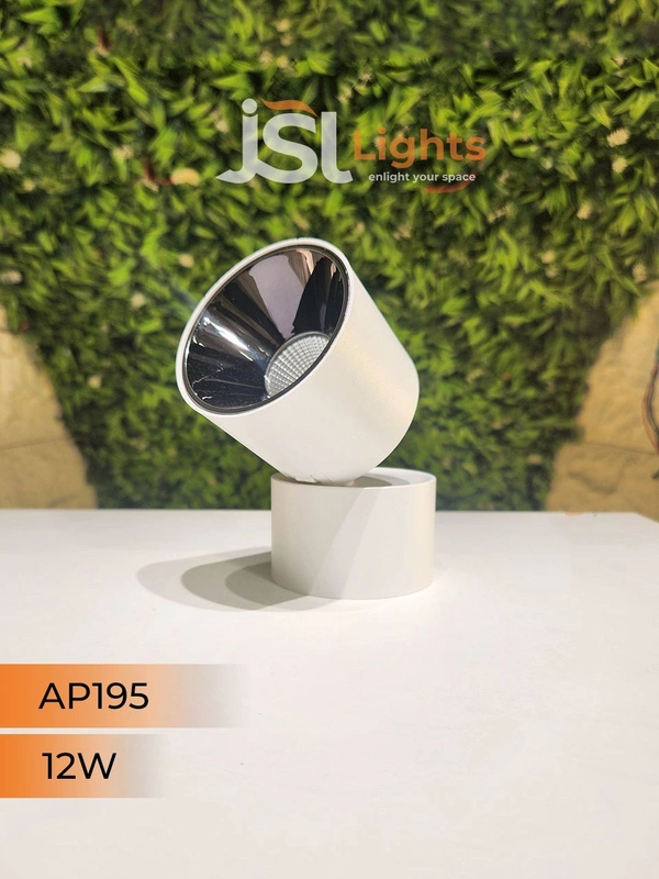 AP195 12W Adjustable Surface Cylindrical Light - 12W, 3000K, White