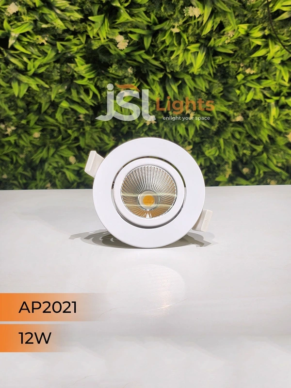 APRA AP2021 12W White Recessed COB Spotlight - 12W, 3000K