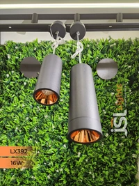 LX 392 Black RG 16W Hanging Light - 16W, 3000K, Black RG