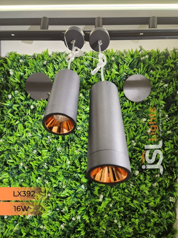 LX 392 Black RG 16W Hanging Light - 16W, 3000K, Black RG