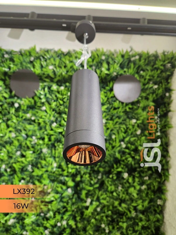 LX 392 Black RG 16W Hanging Light - 16W, 3000K, Black RG