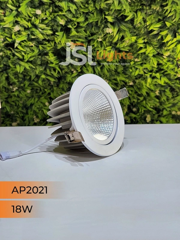 APRA AP2021 18W White Recessed COB Spotlight - 18W, 3000K