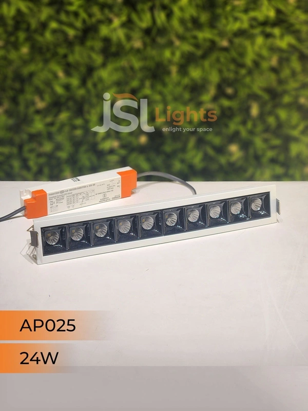 APRA AP 025 24W White Linear Recessed COB Spotlight - 24W, 6000K