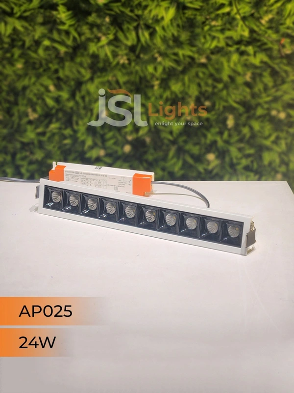 APRA AP 025 24W White Linear Recessed COB Spotlight - 24W, 6000K