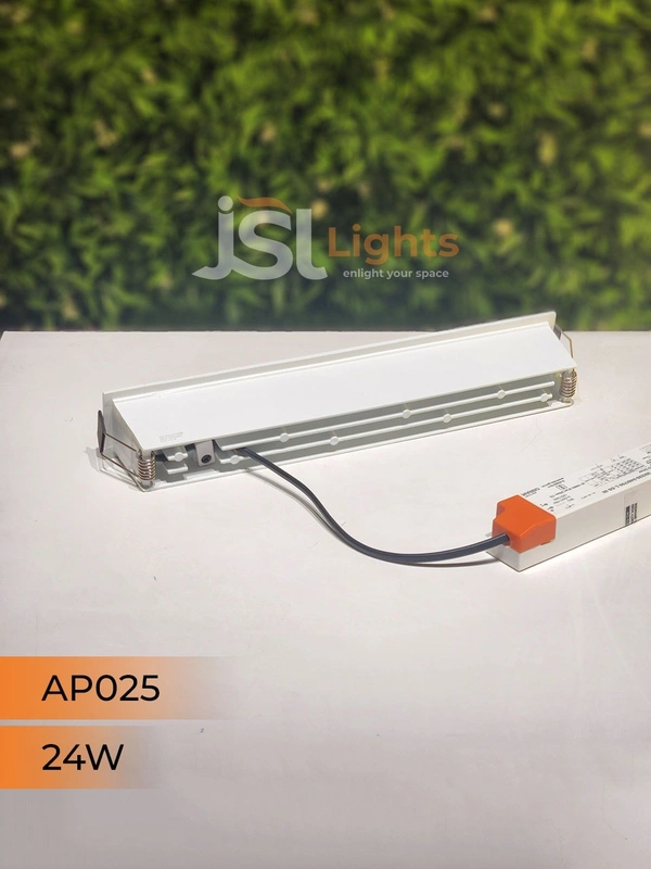 APRA AP 025 24W White Linear Recessed COB Spotlight - 24W, 3000K