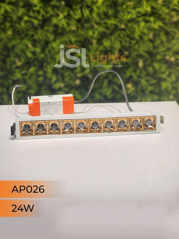 APRA AP 026 24W White Rose Gold Linear Recessed COB Light - 24W, 6000K