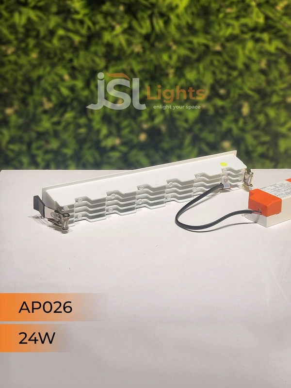 APRA AP 026 24W White Rose Gold Linear Recessed COB Light - 24W, 3000K