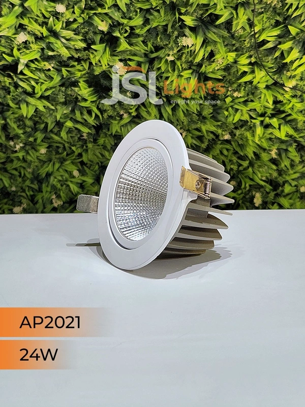 APRA AP2021 24W White Recessed COB Spotlight - 24W, 3000K