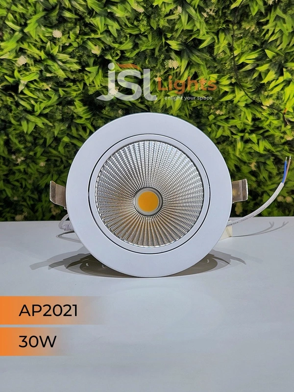 APRA AP2021 30W White Recessed COB Spotlight - 30W, 3000K