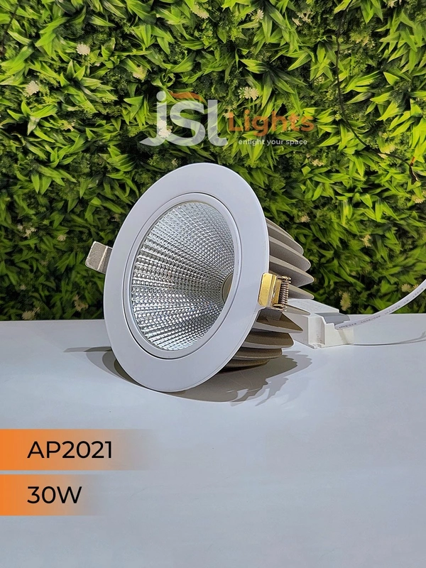 APRA AP2021 30W White Recessed COB Spotlight - 30W, 3000K