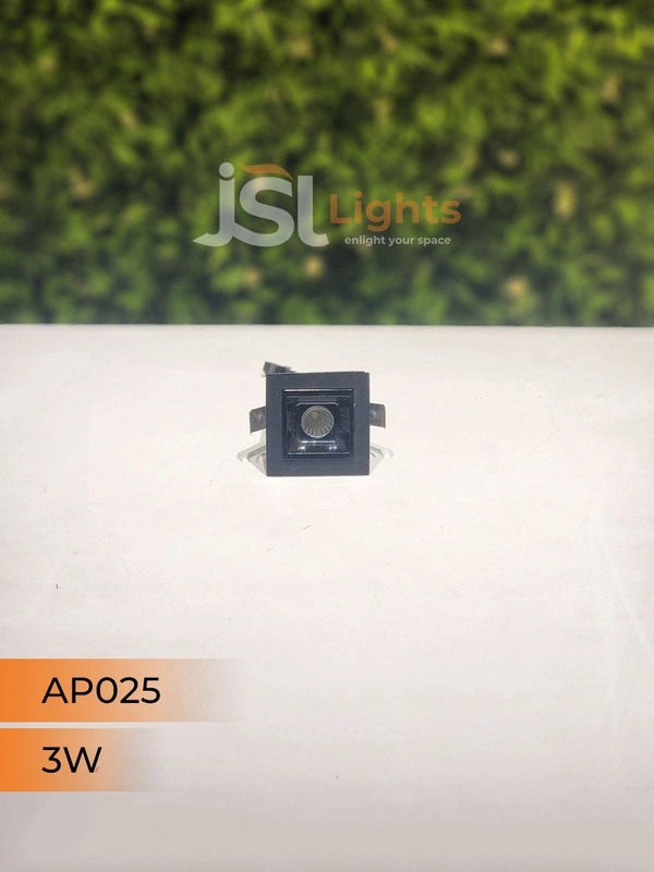 APRA AP 025 3W Black Linear Recessed COB Spotlight - 3W, 3000K