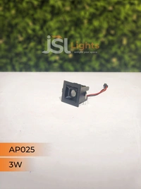 APRA AP 025 3W Black Linear Recessed COB Spotlight - 3W, 3000K
