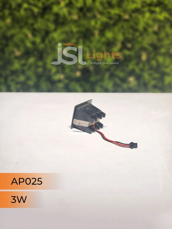 APRA AP 025 3W Black Linear Recessed COB Spotlight - 3W, 3000K