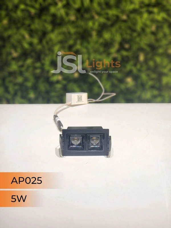 APRA AP 025 5W Black Linear Recessed COB Spotlight - 5W, 3000K