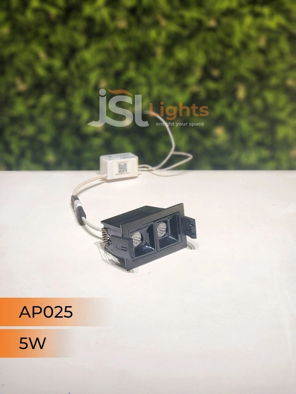 APRA AP 025 5W Black Linear Recessed COB Spotlight - 5W, 4000K