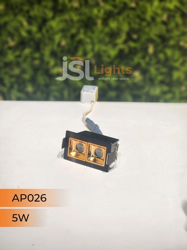 APRA AP 026 5W Black Rose Gold Linear Recessed COB Light - 5W, 4000K