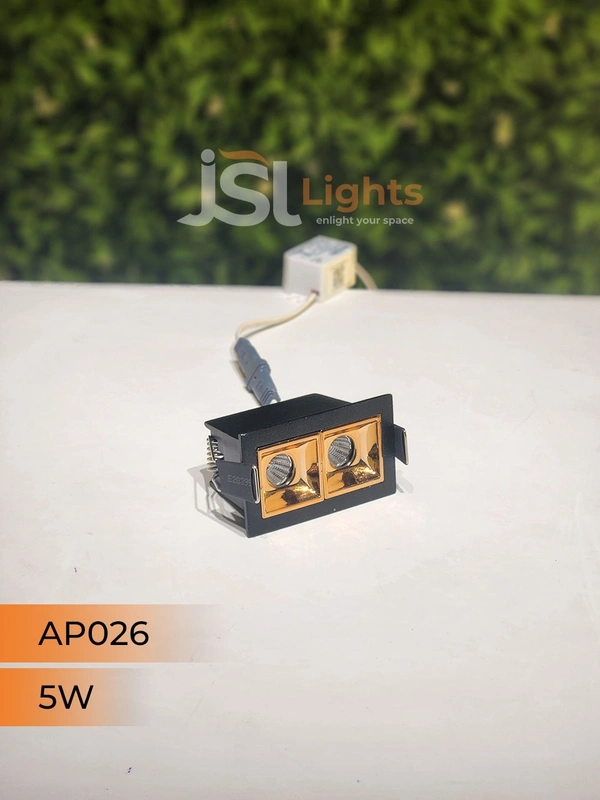 APRA AP 026 5W Black Rose Gold Linear Recessed COB Light - 5W, 3000K